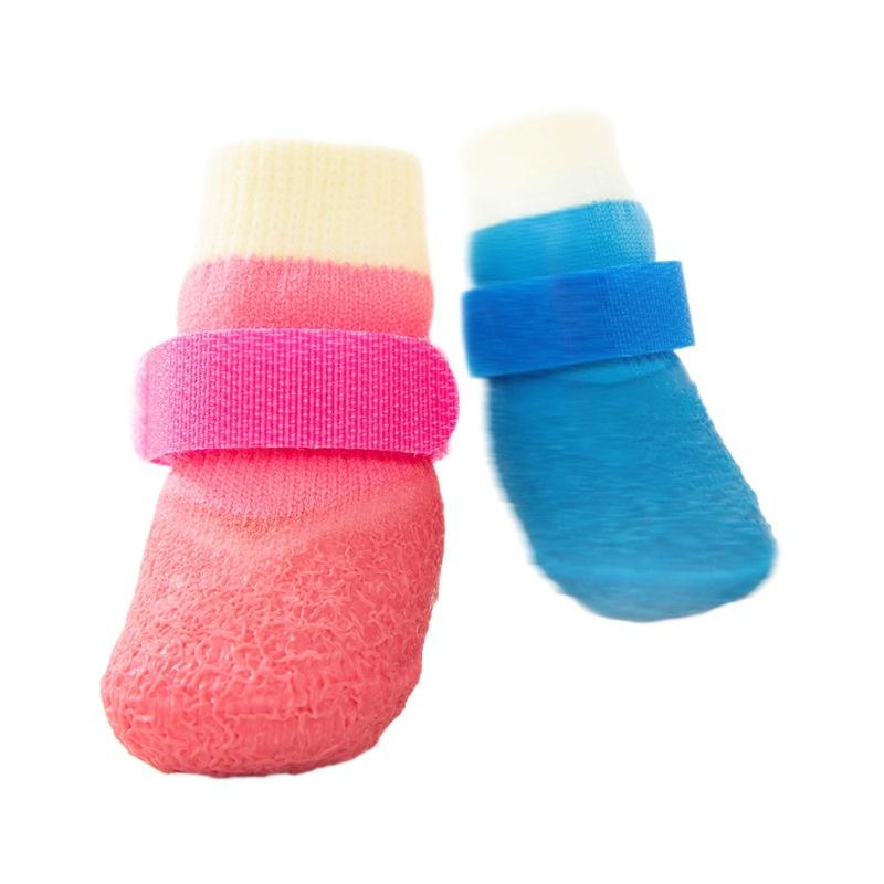 犬用靴下 滑り止め 防水 ソフト底 耐摩耗 柴犬 ビションフリーゼ コーギー 春秋 ポリエステル ピンク ..