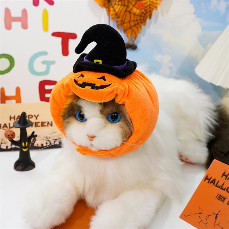 ペット 帽子 ハロウィン コスプレ 南瓜 かぼちゃ 帽子 かわいい 犬 猫 動物 服 飾り 四季 ブラック オレンジ