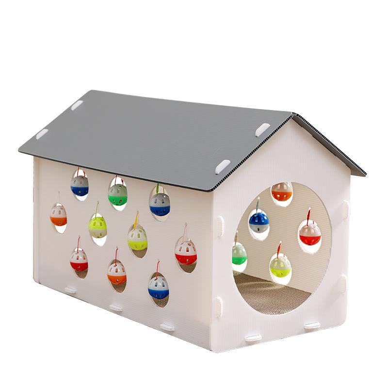 猫 爪とぎ 猫 遊び場 ハウス トンネル 鈴付きボール 猫用おもちゃ ストレス解消 ペット用品