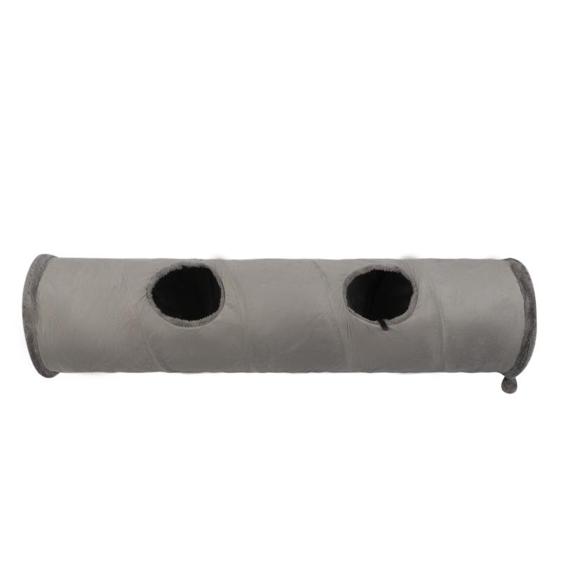 猫 おもちゃ トンネル 折りたたみ 収納 猫用トンネル ペット用品 ベル付き 毛绒 かわいい(x2)