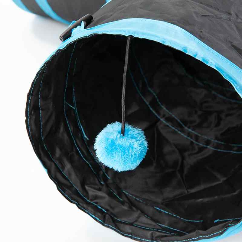 猫 トンネル 猫 おもちゃ ドーム型 折りたたみ ペット用品 キャンバス ピンク ブルー(x2)