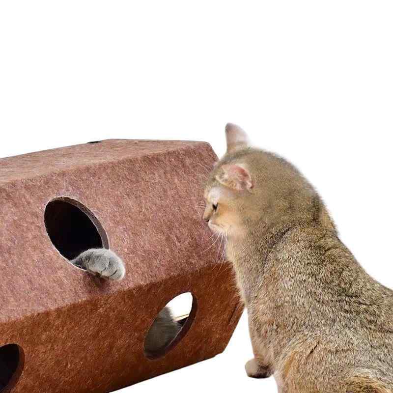 猫 おもちゃ トンネル 四季 耐摩耗性 フェルト 爪とぎ 猫用 玩具 自立式 猫ソファ 迷路 ドリル