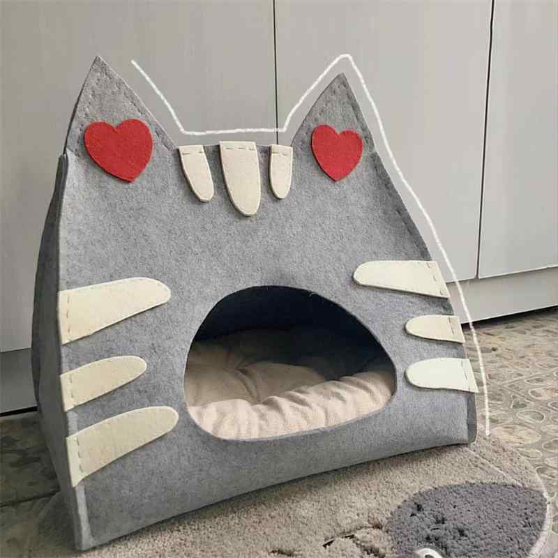 ペットハウス 猫用 トンネル 折りたたみ フェルト 多機能 迷路 ハウス ケージ ベッド 52 70cm 48 36cm ..