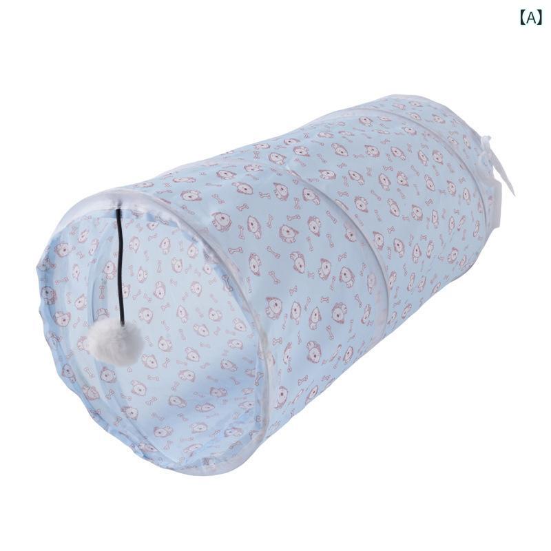 猫 トンネル おもちゃ ハムスター 用品 隠れ家 テント ドーナツ型 夏 遊び道具 白 青 黄色