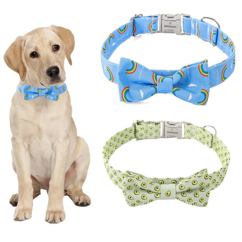 犬用首輪 犬 猫 ペット用 チョーカー アクセサリー かわいい リボン 通年 天藍色 绿色 S M L(x2)