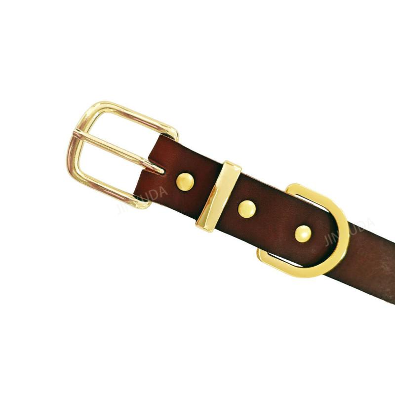 犬用首輪 革 牛革 ペット用品 亜鉛合金 レトロ 小型犬 中型犬 深棕色 浅棕色 緑 赤 黒 玫红色 孔雀藍 X..