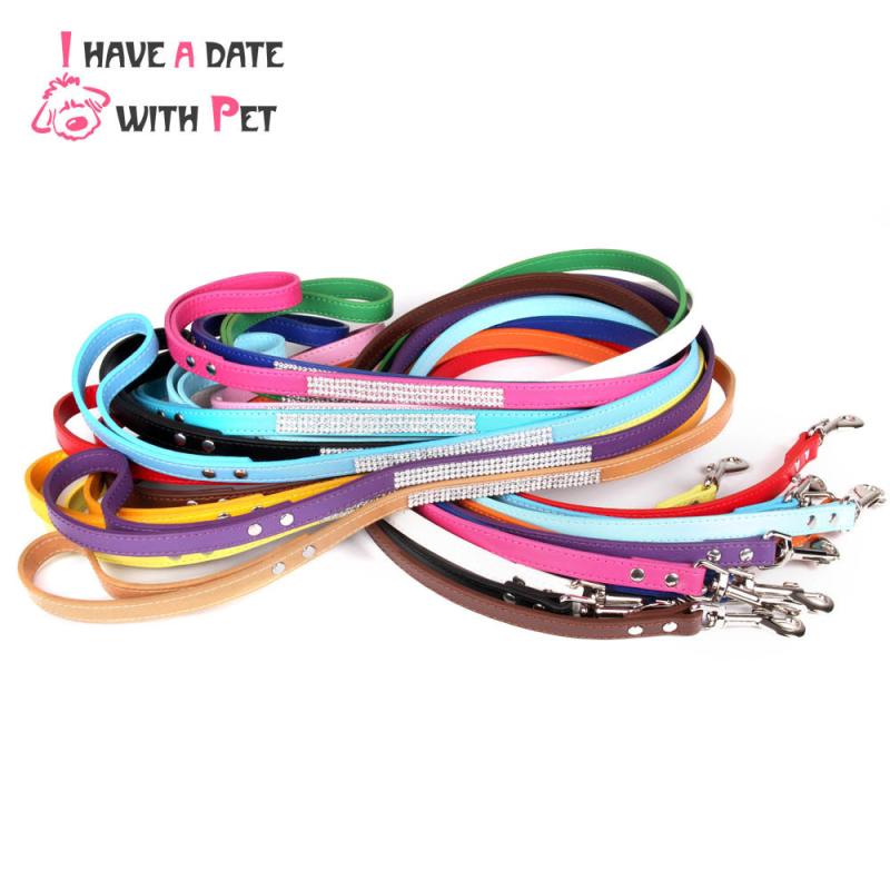 首輪 猫 犬 水晶 ラインストーン 装飾 ペット リード 反射材 散歩用 牽引ロープ 小型犬 中型犬 脱走防..