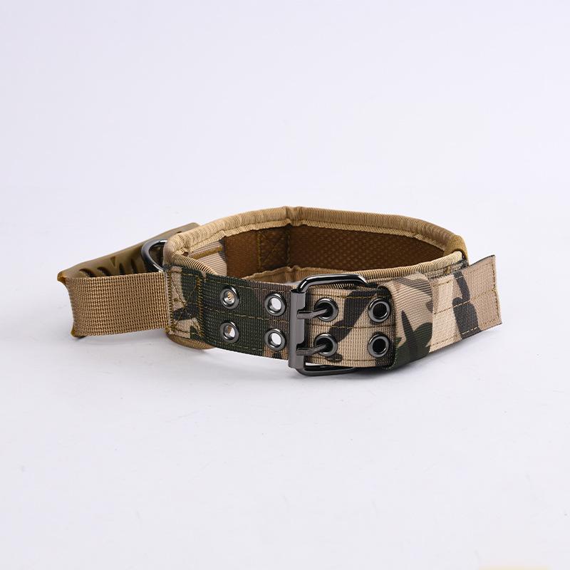 首輪 犬用 首輪 軍用 ナイロン 中型犬 大型犬 調節可能 ストライプ柄 訓練 散歩 お出かけ(x2)