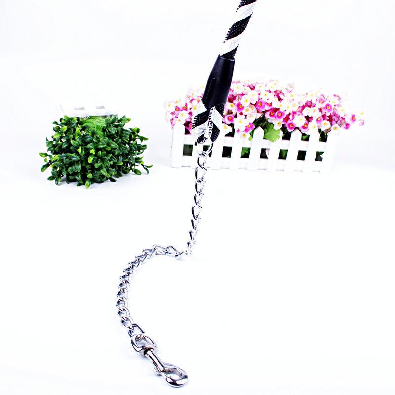 首輪 牽引ロープ 犬用 中型犬 大型犬 耐久性 PUレザー 黒白 散歩用 お出かけ用(x3)