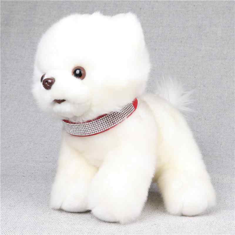 首輪 犬 水晶 ラインストーン мягкий PUレザー 犬用 22-37cm ブラック レッド パープル ピンク ブラウ..