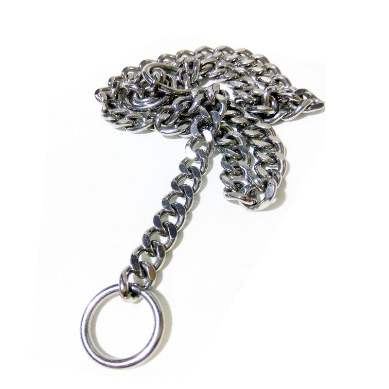 犬用首輪 シルバー ペット ステンレス チェーン Pチェーン 大型犬 訓練 噛みつき防止 伸縮 コントロー..