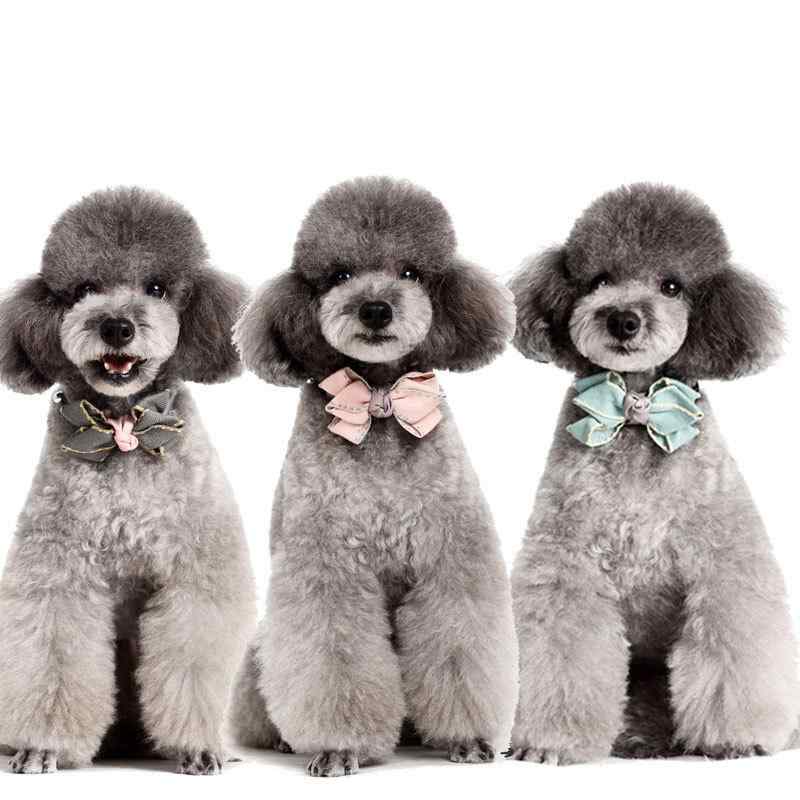 ペット 首輪 チョーカー ネックレス 飾り 鈴付き リボン パステルカラー 小型犬 猫 ポリエステル 調整..