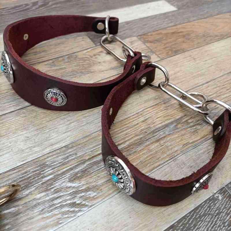 首輪 犬 レディース メンズ 革 牛革 民族風 幅広 コーヒー色 3cm 4cm 小型犬 中型犬 大型犬 散歩 お洒落 かわいい