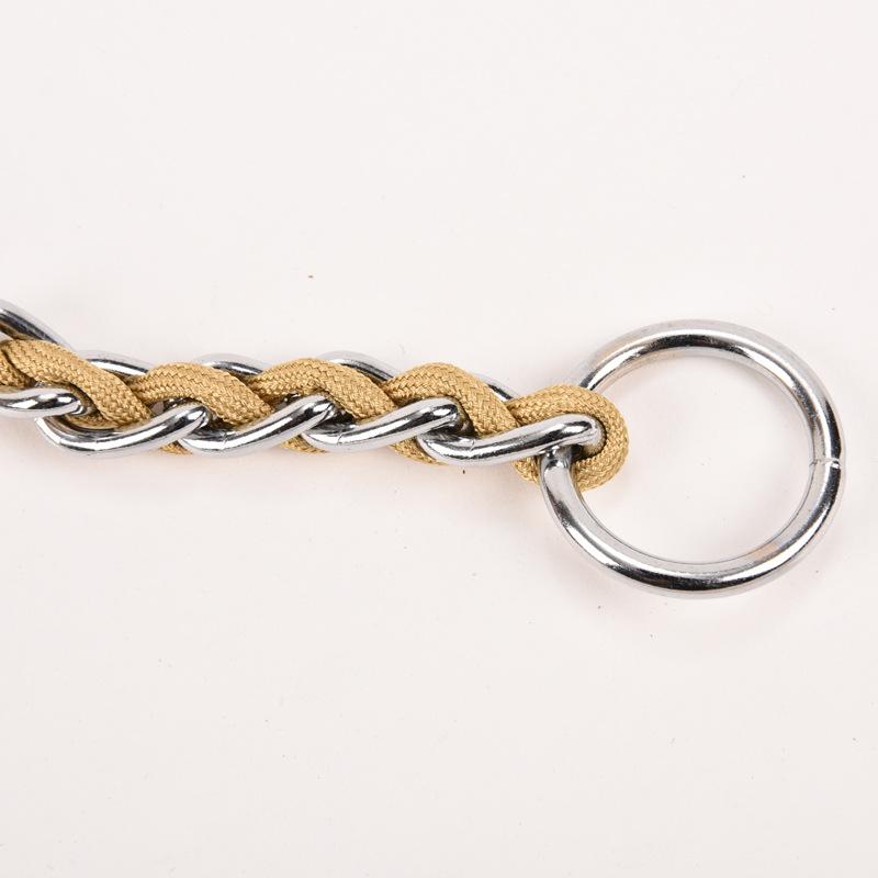 犬用首輪 ハーネス ステンレス Pチェーン スネークチェーン ペット 訓練 ハスキー 牽引 散歩 金属 ゴー..