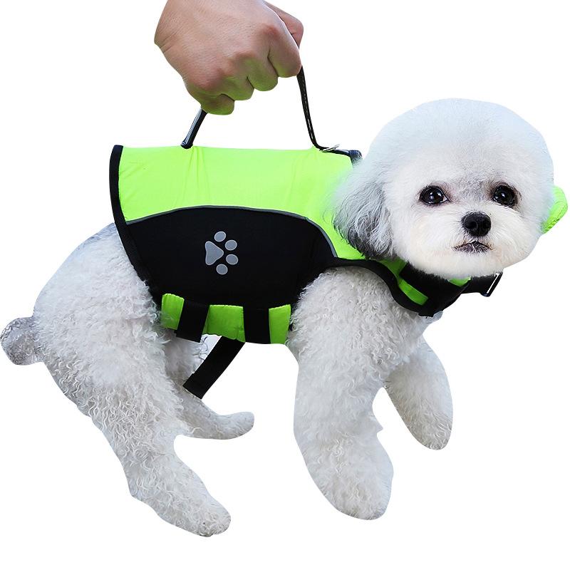 犬用 ライフジャケット ペット用 胴衣 小型犬 中型犬 ポリエステル 水遊び プール 海 川 ブルー レッド グリーン スカイブルー ピンク(x2)