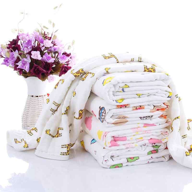 ベビー バスローブ 綿 ガーゼ 吸水 速乾 ブランケット タオルケット 春夏 秋冬 かわいい 小動物 アニマ..