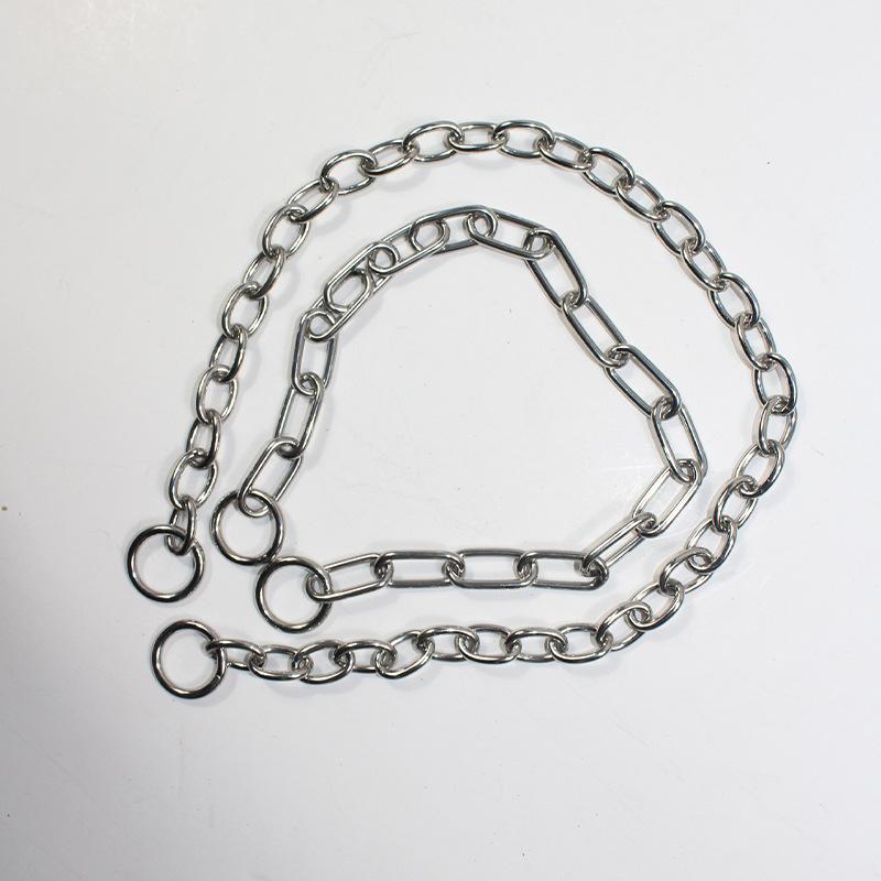 首輪 犬用 ステンレス 小型犬 中型犬 大型犬 O型 馬 犬 ジャーマンシェパード 訓練用 長さ調整可能 ステンレスチェーン 幾何学模様 オールシーズン 普段使い(x2)