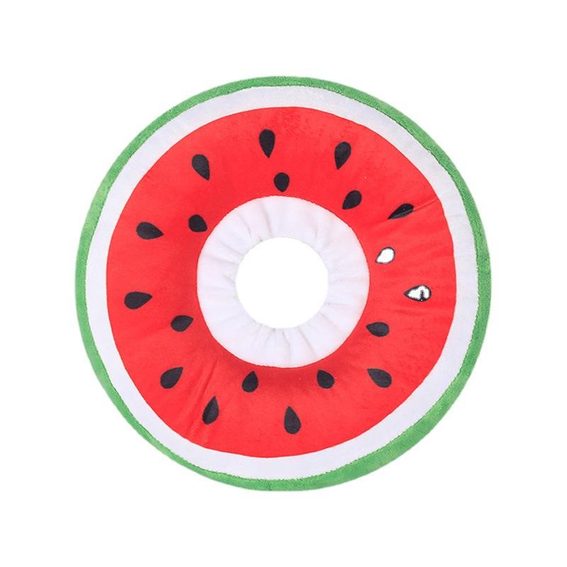 エリザベスカラー 猫用 首輪 ポリエステル製 刺繍 パイナップル柄 オレンジ柄 スイカ柄 ドラゴンフルー..