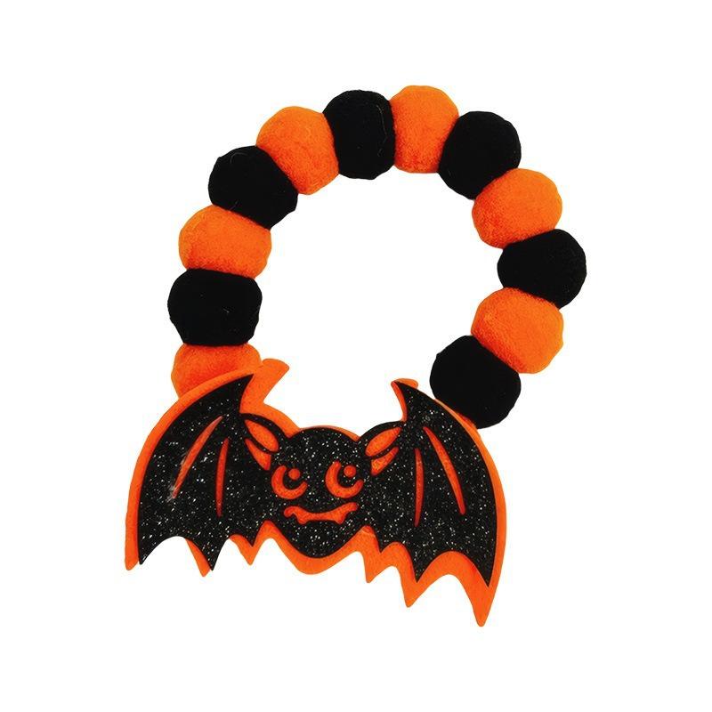 ペット用首輪 ハロウィン レディース メンズ 猫 犬 コスプレ アクセサリー チョーカー 弾力性 快適 カートン スタイル 南瓜 鈴付き(x2)