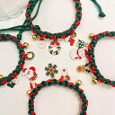 ペット用首輪 レディース メンズ クリスマス 猫 犬 兼用 チョーカー ネックレス 鈴付き 雪だるま ドーナツ モチーフ アクセサリー(x2)