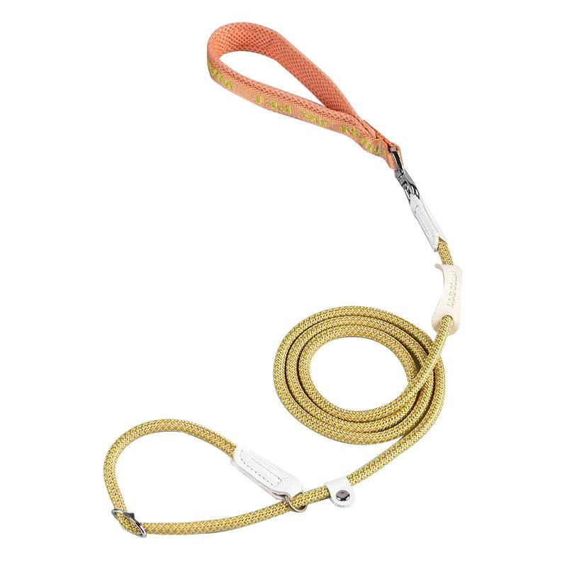 ペット用品 犬 リード 絡まない 滑り止め 衝撃吸収 犬用牽引ロープ 大型犬 調節可能 抜けにくい 散歩 オレンジ 黄色 緑 紫色 ナイロン