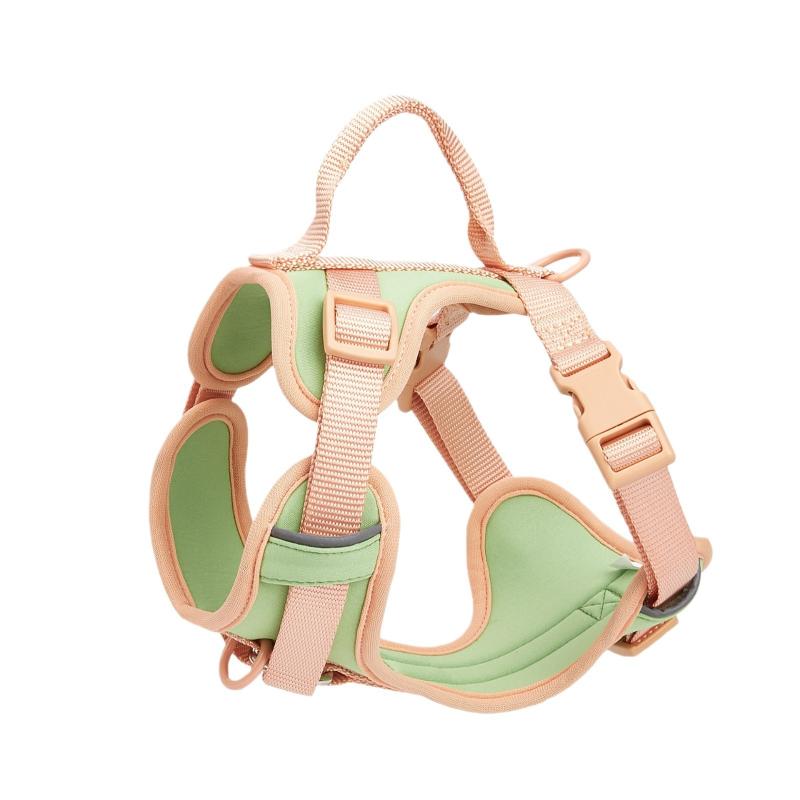 犬用 ベスト ハーネス イギリス風 ソフト ペット 胴輪 快適 丈夫 ピンク系 ブルー コーヒー ローズピン..