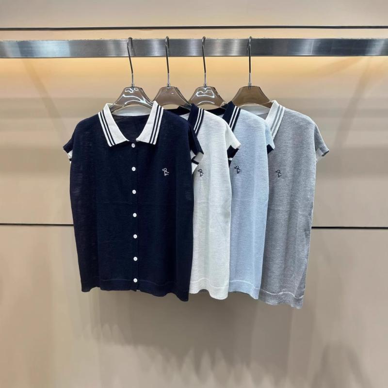 ベスト レディース 犬柄 配色 ニット 襟付き ノースリーブ ゆったり ポリエステル 春夏 かわいい カジュアル ストリート