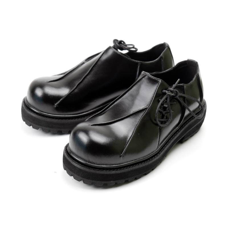 靴 レディース 馬革 ダービーシューズ 革 ブラック 厚底 ローファー 通勤 男性用 女性用 婦人靴 シワ加工 レトロ 防水