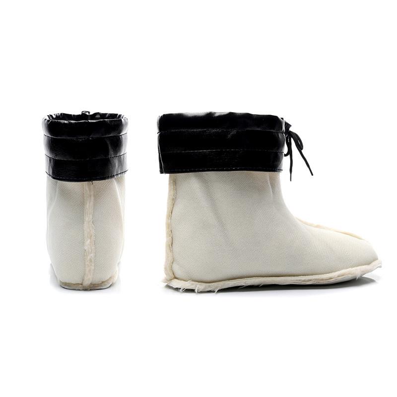 雨靴 メンズ レディース 防寒 中筒 レインブーツ インナーボア 履き口カバー EVA 軽量 フラットソール 秋冬(x2)