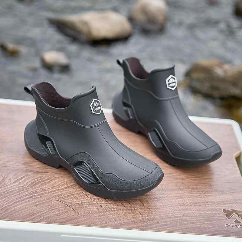 レインブーツ レディース 防水 滑り止め PVC ショートブーツ アウトドア ワークシューズ 婦人 長靴 配色 春夏 秋冬