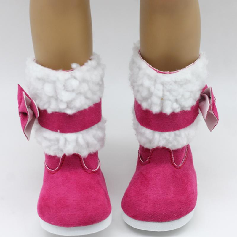 ドール ブーツ 女の子 人形 アクセサリー PUレザー フラット 春夏 ピンク 白 赤 (x3)
