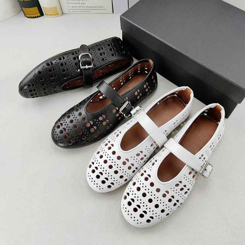 パンプス レディース 真皮 メリージェーンシューズ フラット ぺたんこ カジュアル 通気性 ストラップ 黒 白 春夏 レザー ローヒール 歩きやすい 履きやすい かわいい(x2)