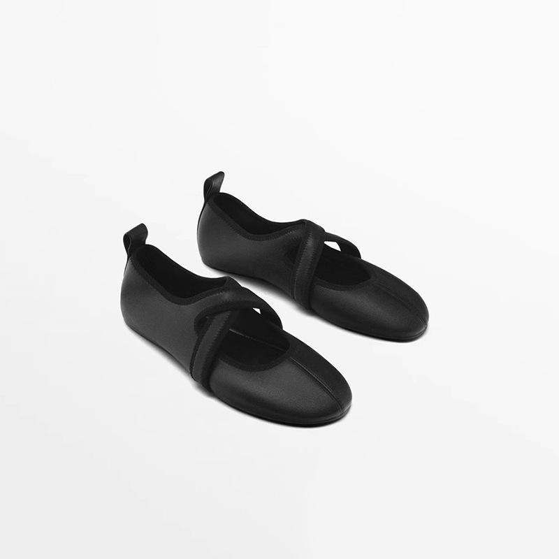 靴 レディース 婦人靴 マリージェーン フラットシューズ ローヒール ラウンドトゥ スリッポン 羊革 革 レザー シルバー シルバー クロストラップ 春夏 秋冬 かわいい おしゃれ 歩きやすい 普段使い デイリー