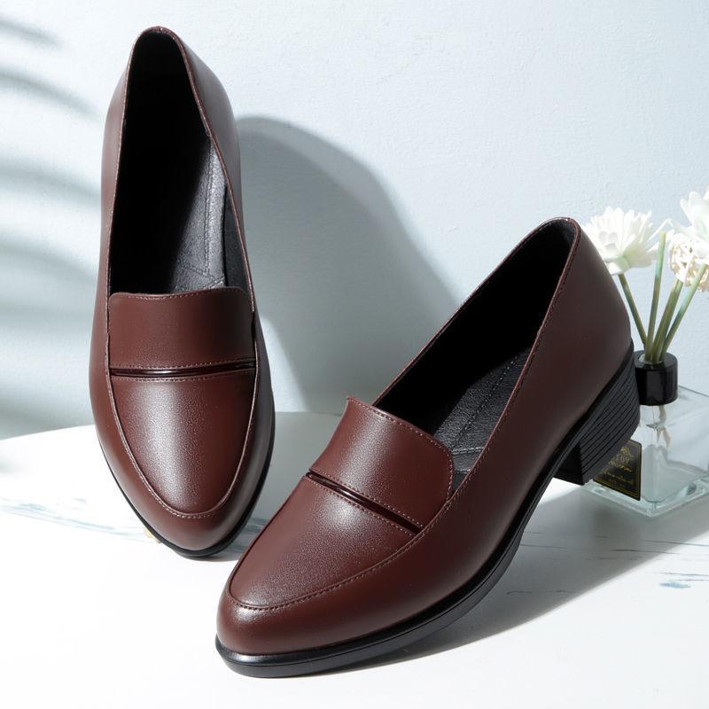 パンプス レディースシューズ 革 ローヒール 婦人靴 スリッポン ぺたんこ靴 歩きやすい 疲れにくい 滑り止め 履きやすい 柔らかい 痛くなりにくい コンフォートシューズ 春秋 黒 茶色