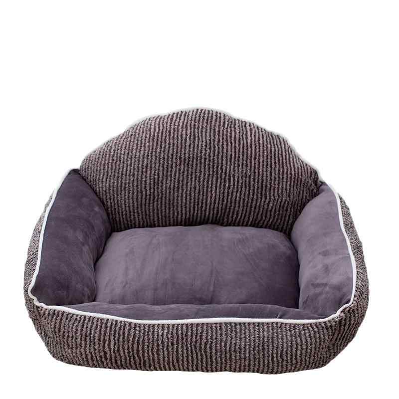 ペットソファ 小型犬 猫用 かわいい 短毛フリース 厚手 あったか ペットベッド ストライプ