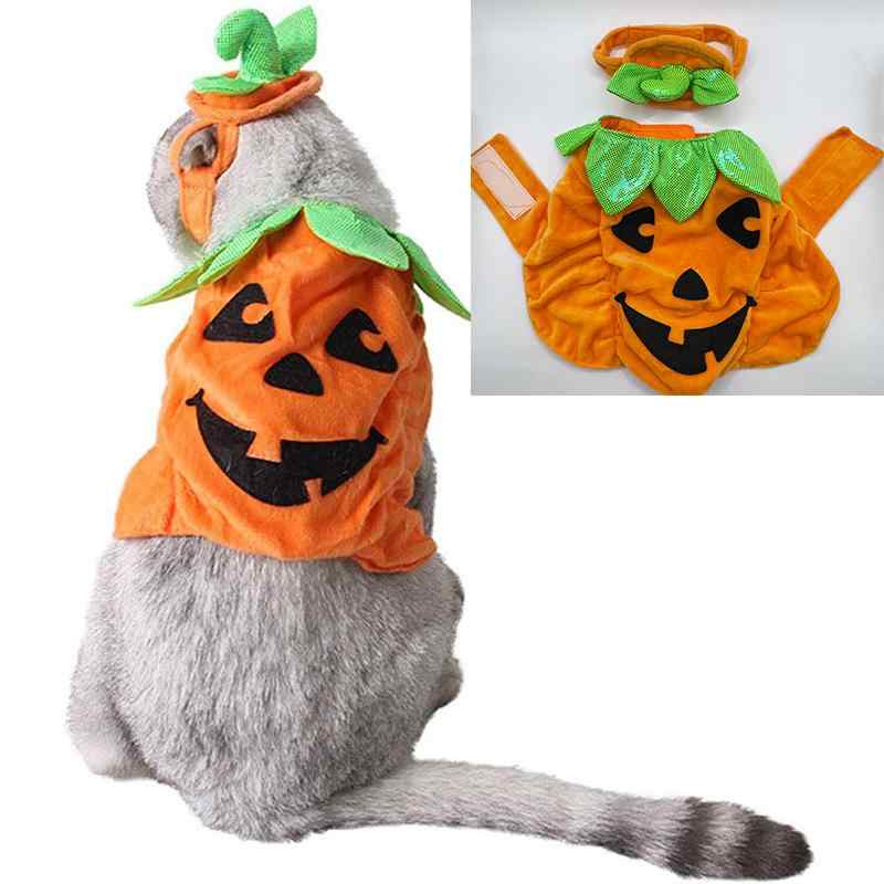 ペット ハロウィン コスチューム 南瓜 カボチャ 仮装 猫 犬 パーティー イベント ポリエステル(x2)
