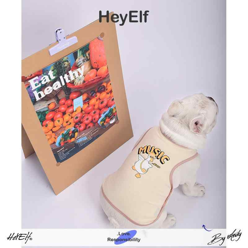 ドッグウェア 犬用 猫用 背中開き タンクトップ Tシャツ 通気性 メッシュ 涼しい かわいい アヒル 淡い..