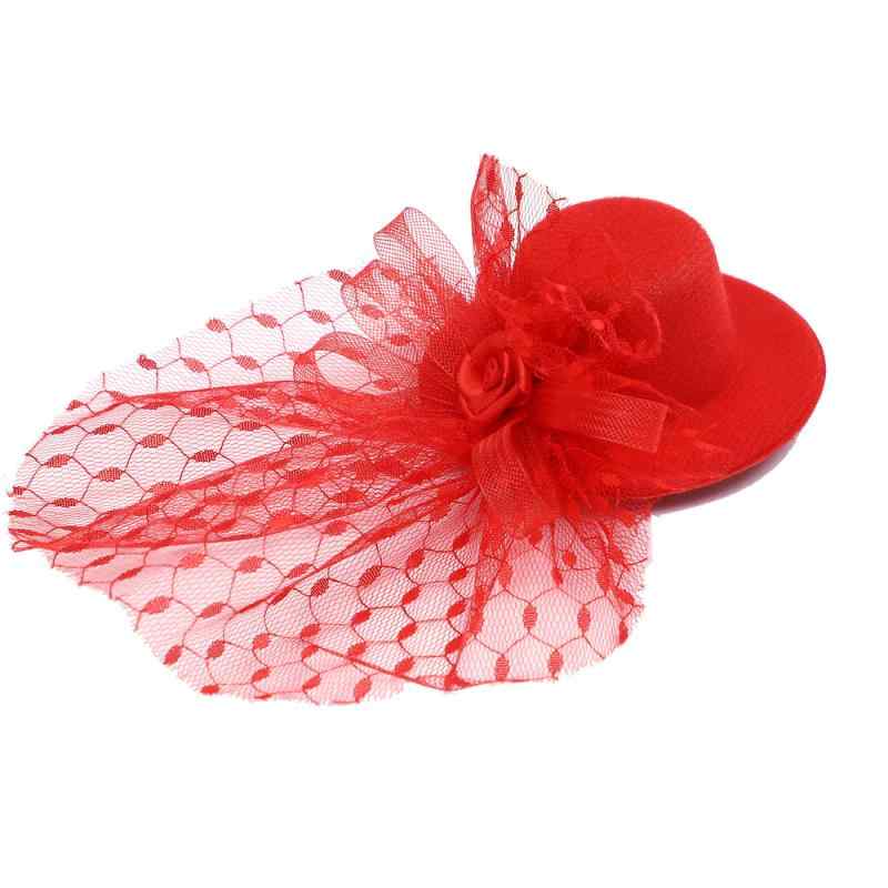 ペット用帽子犬猫兼用 バレンタイン クリスマス パーティー イベント コスプレ 羽根 チュール 赤 黒 緑 オレンジ(x3)