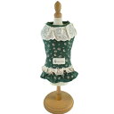 ペット服 レディース 犬用 猫用 秋冬 小花柄 レース フリル ベスト ドッグウェア プリンセス かわいい 小型犬 中型犬 散歩 お出かけ 記念撮影(x2)