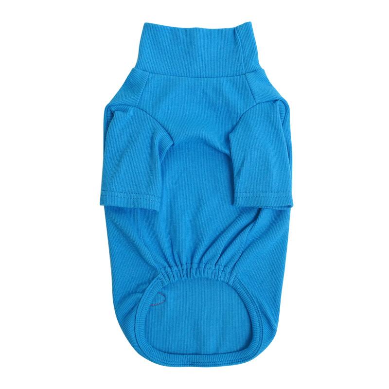 ペット服 高齢リブ ペット用下着（犬 猫）防寒 肌着 タンクトップ 伸縮性 天藍色 果绿色 ピンク系(x2)