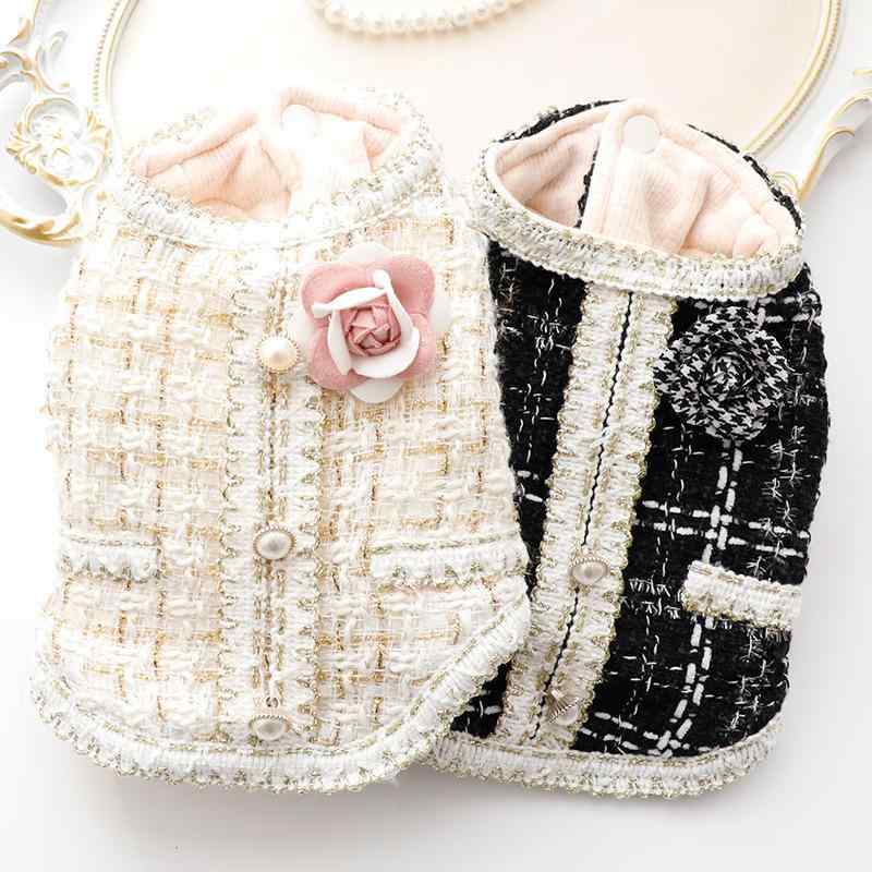 ドッグウェア 犬 服 秋冬 猫 小型犬 プリンセス ラインストーン付き コットン ベスト かわいい ペット..