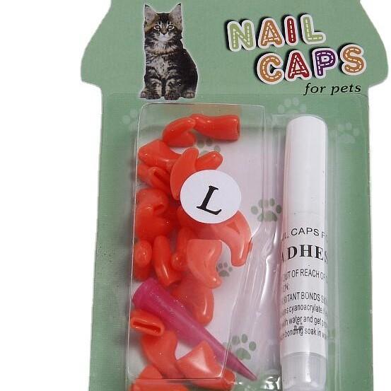 ペット用爪カバー 猫用 犬用 爪保護 ソフトカバー 20個入 ペット用品 XS S M L