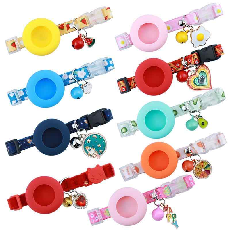 首輪 レディース メンズ ペット用 Airtag対応 追跡可能 紛失防止 猫用 犬用 花柄 ポリエステル製 S M 赤 ピンク 青 白 黒 ギフト 風