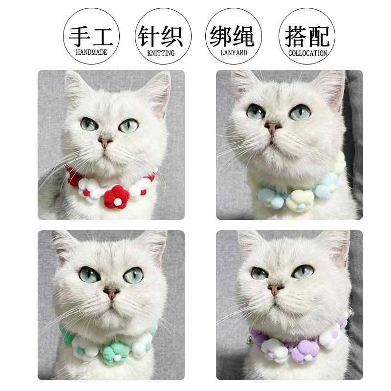 犬猫用品 首輪 ネックレス 小型犬 猫 手作り コットン 花柄 ペット用 アクセサリー XS S M L 赤 紫 緑 青 ピンク