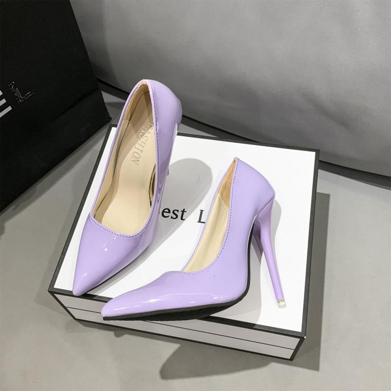 パンプス レディース ポインテッドトゥ ハイヒール ピンヒール プレーン 無地 スムース フェイクレザー 合成皮革 エナメル調 春夏 秋冬 オフィス 仕事 パーティー 結婚式 二次会 キャバ ドレス 大きいサイズ 小さいサイズ ブラック 黒 赤 青