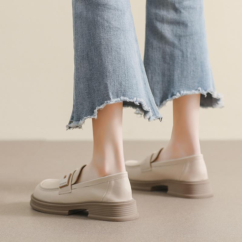 ローファー レディース 厚底 小さいサイズ ラウンドトゥ フラット ぺたんこ靴 歩きやすい 履きやすい 繊維 スリッポン ローヒール 黒 ブラック 春夏 秋冬