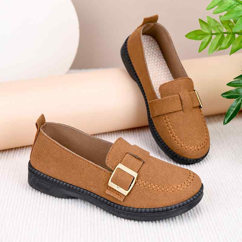 靴 レディース 楽ちん 柔らかい 布製 ローヒール ぺたんこ靴 スリッポン カジュアル 普段使い 春夏秋冬 ブラック ブラウン系