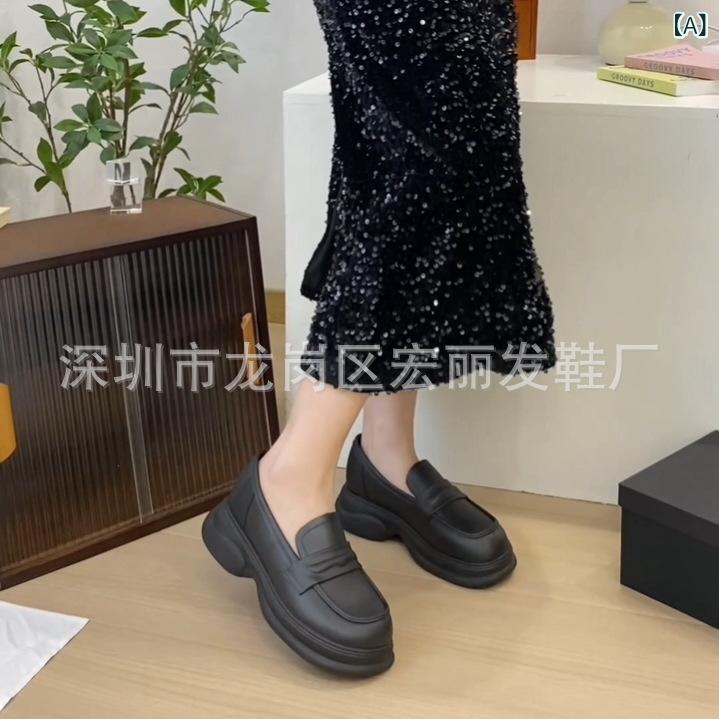 ローファー レディース 靴 シューズ 春夏 厚底 スリッポン フラットシューズ カジュアル ラウンドトゥ 無地 ブラック ホワイト ブラウン ベージュ(x80)