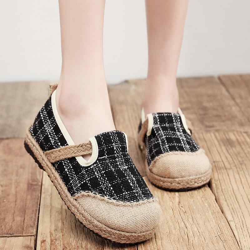 布靴 レディース ぺたんこ靴 スリッポン 亜麻 リネン フラット ローヒール ラウンドトゥ キャンバス カジュアル 軽量 妊婦 学生 通気性 白 黒 ベージュ 赤 グレー 春夏