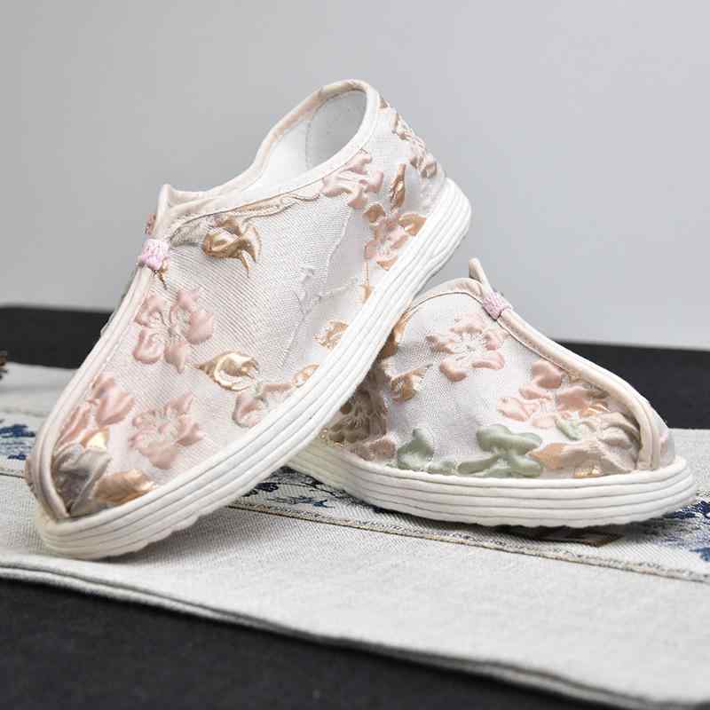 布靴 レディース スリッポン フラット ローヒール 花柄 コットン 普段使い 軽量 浅履き 春夏 秋 22cm 225cm 23cm 235cm 24cm 245cm 25cm 255cm 26cm